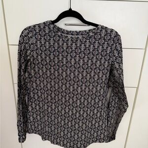 IBKUL Patterned Black and White Women's Sun Shirt